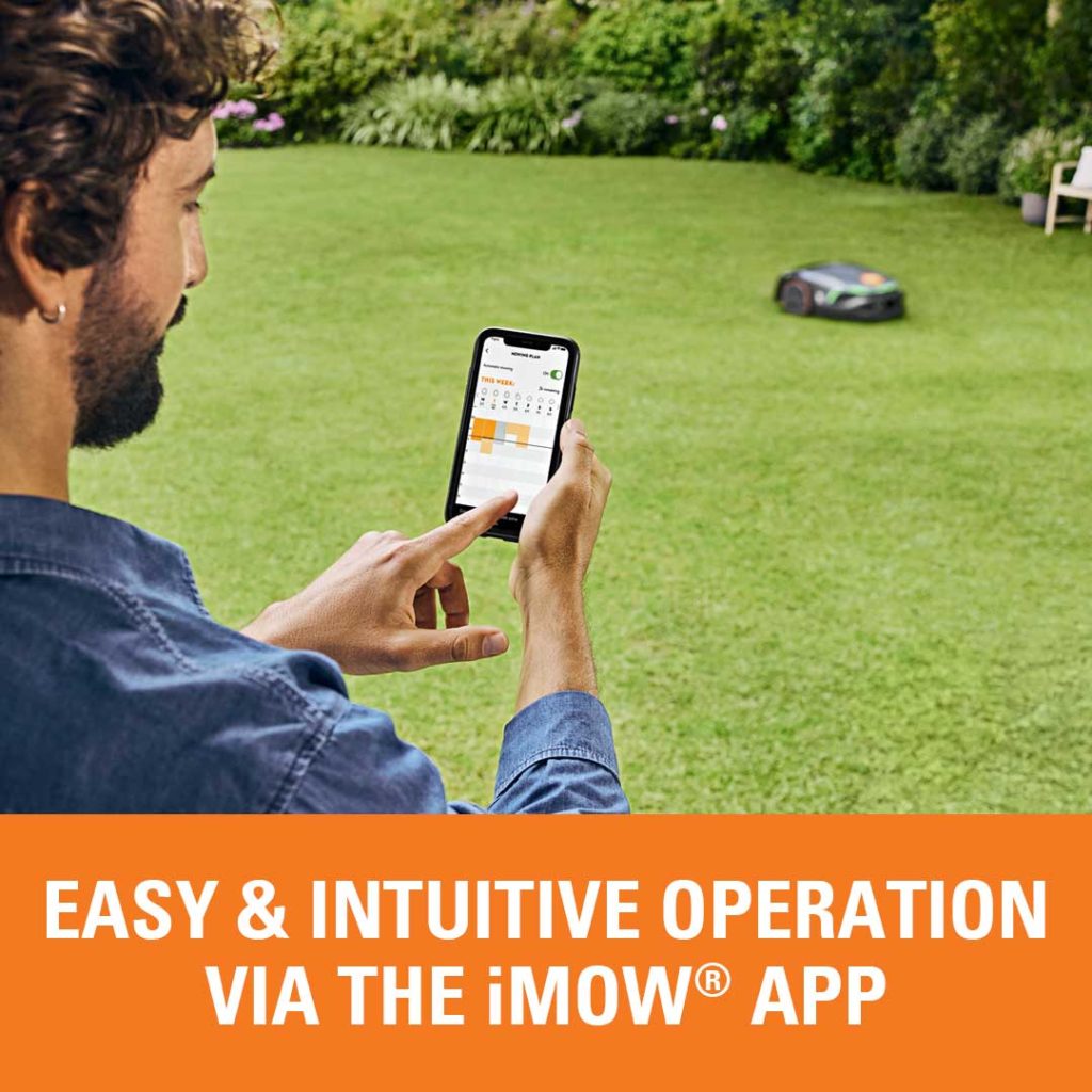 Easy and intuitive operation via the iMow app
